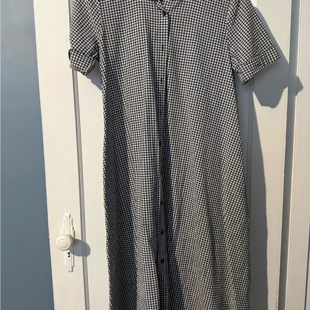 Lisa Marie Fernandez x Target Black and White Gingham Button-Front Dress
